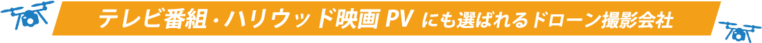 テレビ番組・ハリウッド映画PVにも選ばれるドローン撮影会社