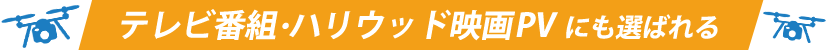 テレビ番組・ハリウッド映画PVにも選ばれるドローン撮影会社